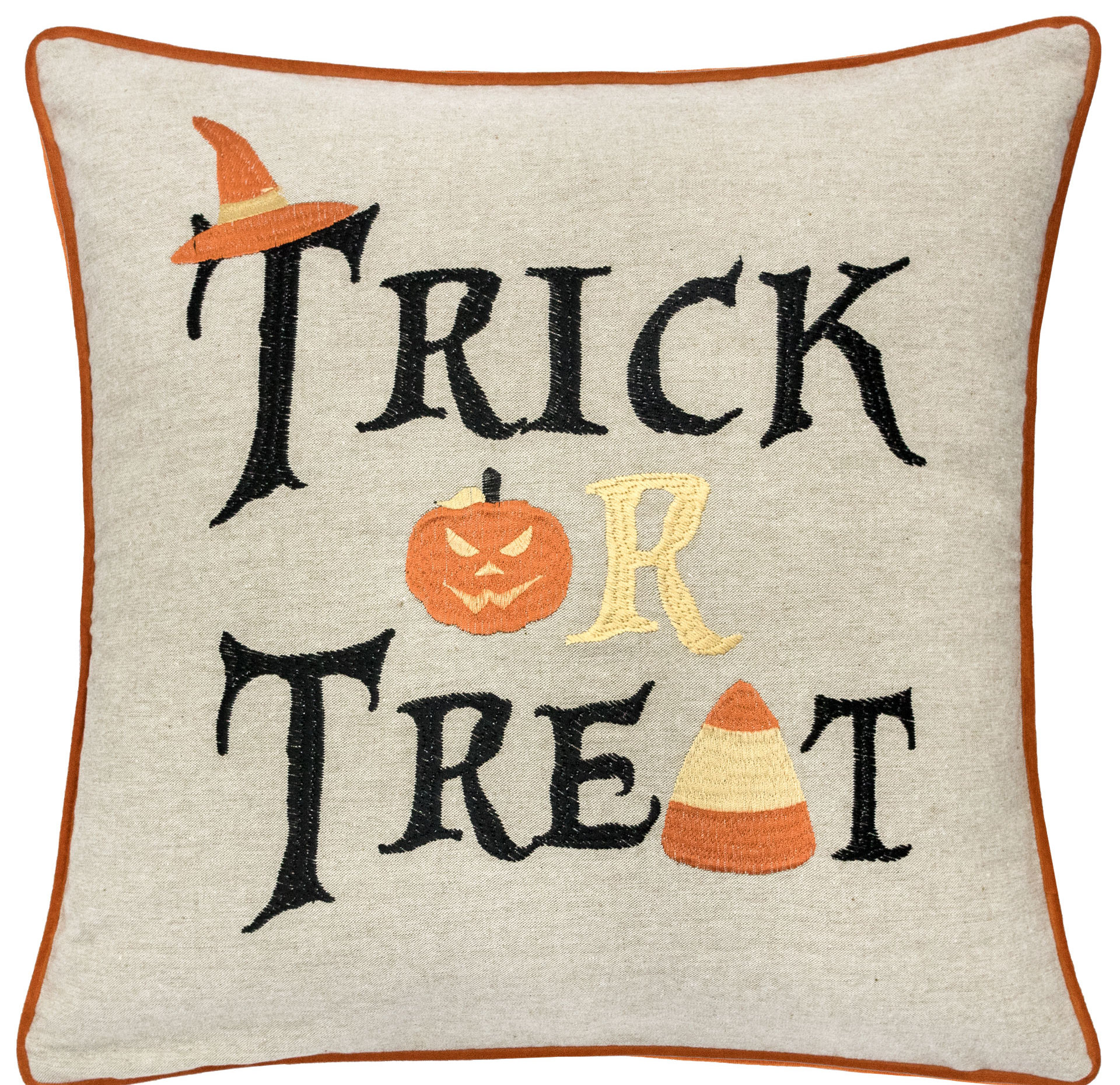 The Holiday Aisle Selvidge Trick Or Treat Velvet Throw Pillow