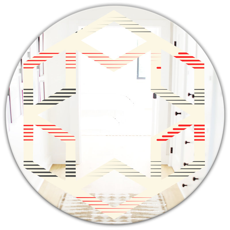East Urban Home Hexagon Star Horizontal Geometrical Pattern I Eclectic Frameless Wall Mirror Wayfair