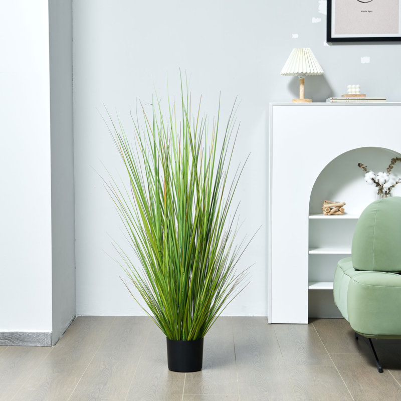 Artificial Faux Foliage Grass in Pot Size: 47.24" H x 20" W x 20" D