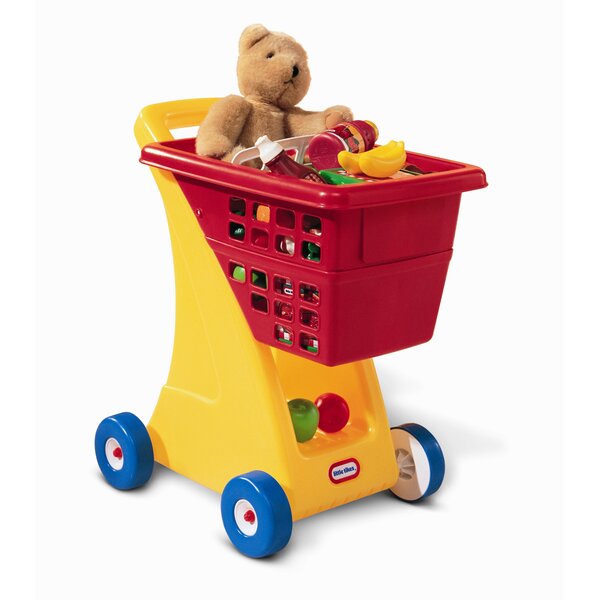 Boys and Girls By Hey Toy Grocery Cart With Pivoting Front Wheels and Folds for Easy Storage for Kids Play! Pretend Play Shopping Cart 