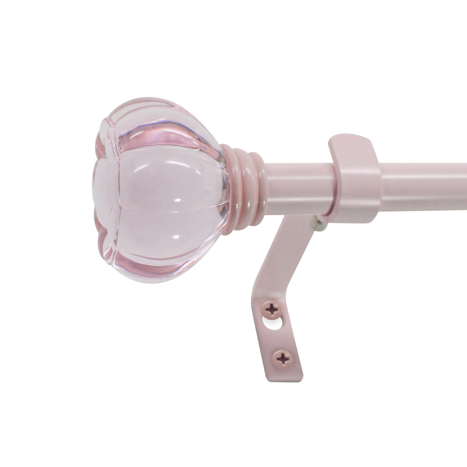 Beme International Decopolitan Crown Telescoping Single Curtain Rod and