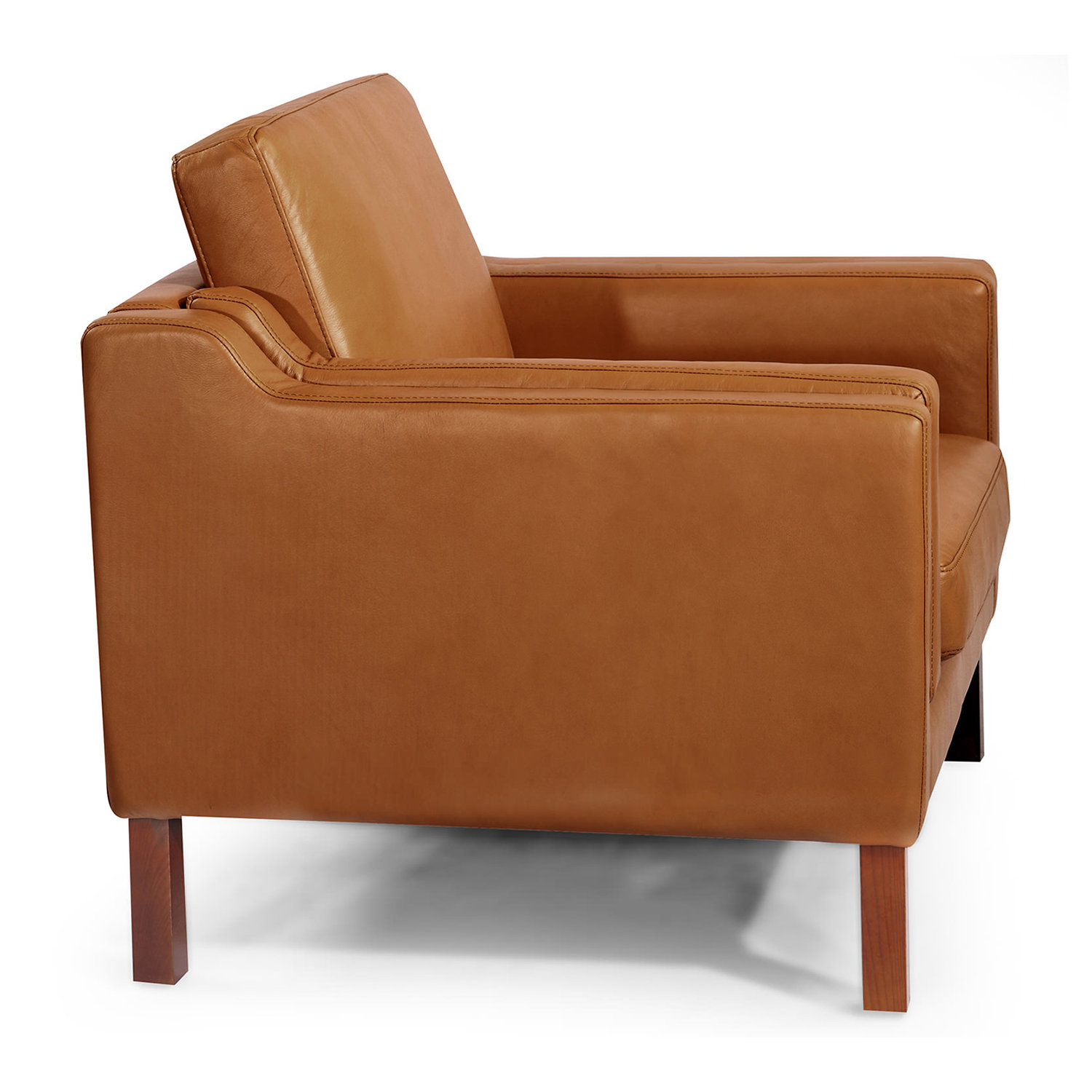 Kardiel Monroe Mid Century Modern Leather Guest Club Chair & Reviews