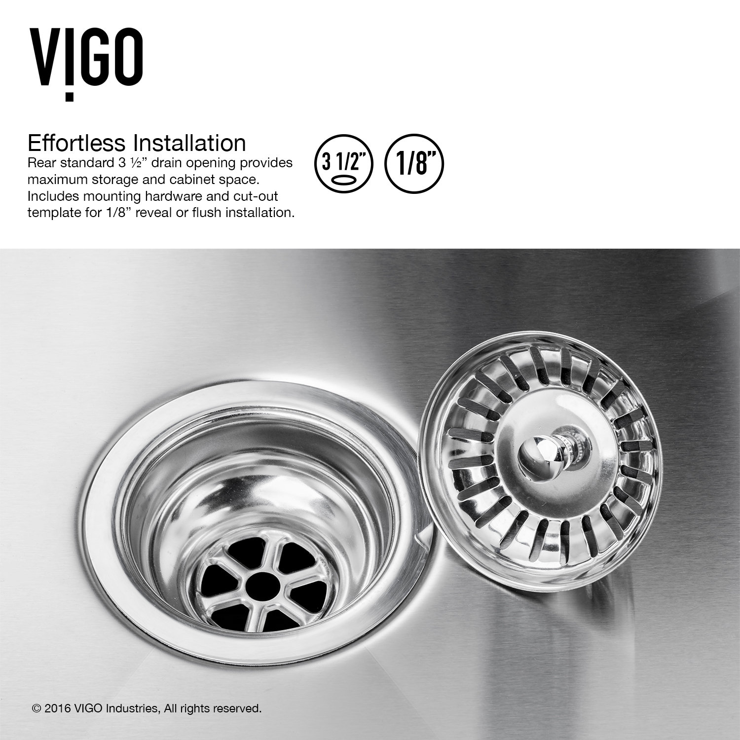 VIGO Alma 32 inch Undermount 50/50 Double Bowl 16 Gauge Stainless VIGO Alma 32 inch Undermount 50/50 Double Bowl 16 Gauge Stainless