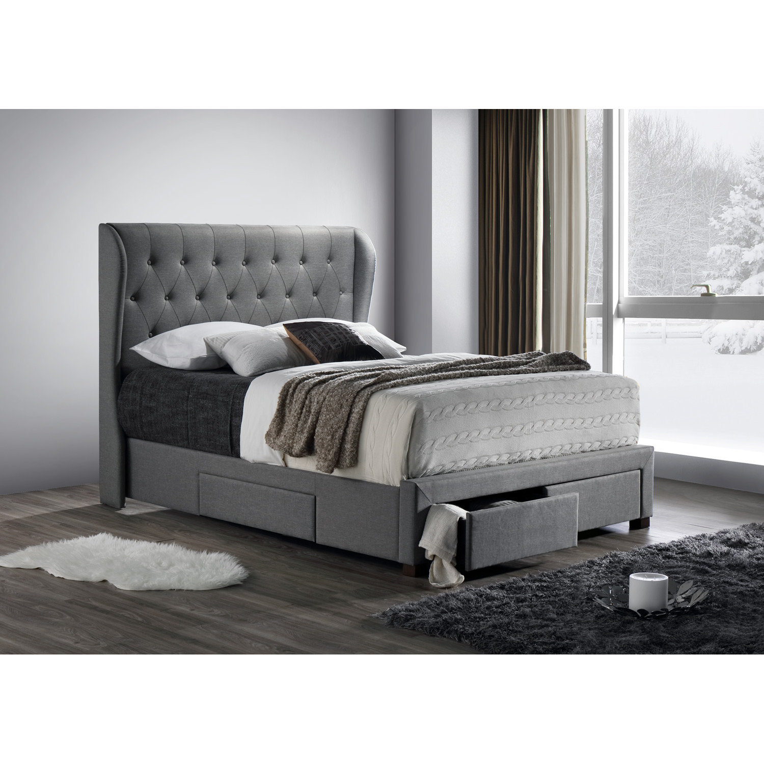House of Hampton Southampton Upholstered Panel Bed & Reviews Wayfair