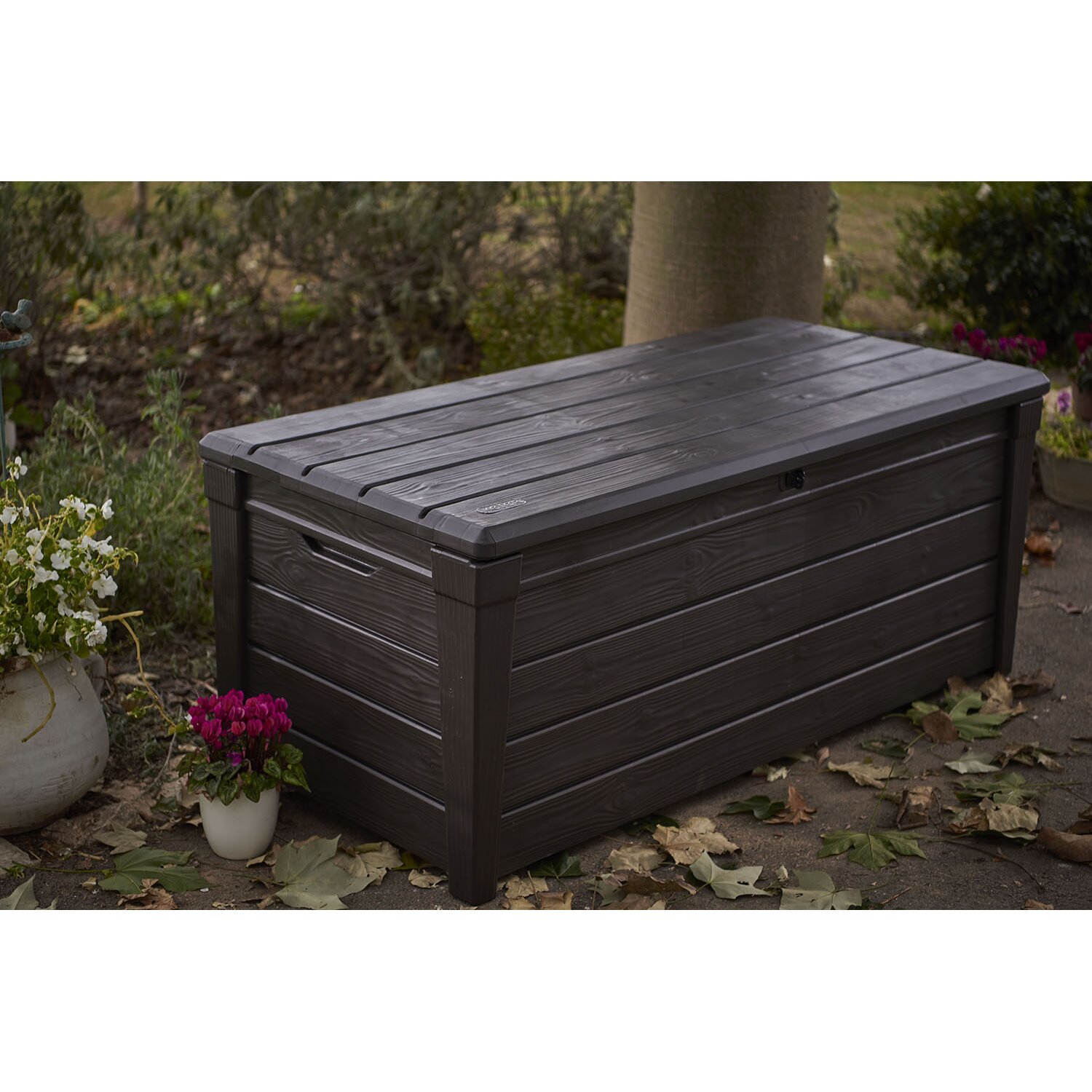 Keter Brightwood 120 Gallon Plastic Deck Box & Reviews ...