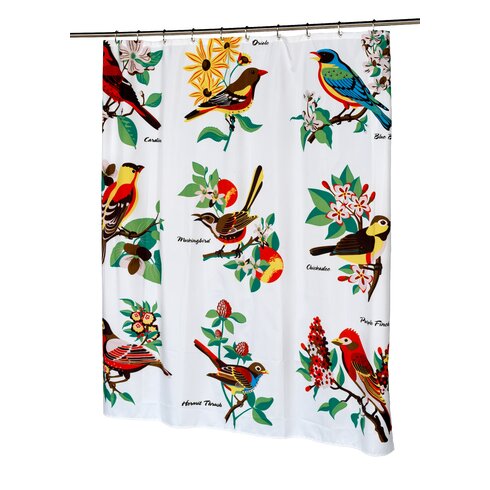 Carnation Home Fashions Audubon Shower Curtain & Reviews | Wayfair