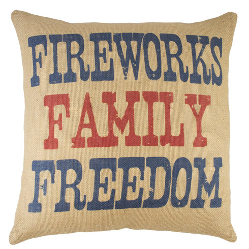 Burlap Pillow 4th of July Celebration
