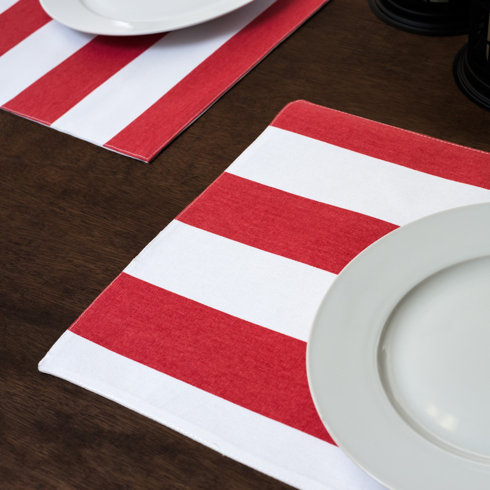 red and white striped placemat 4th of July Celebration