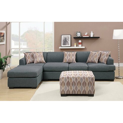 Infini Furnishings Reversible Chaise Sectional Reviews Wayfair   Reversible Chaise Sectional 