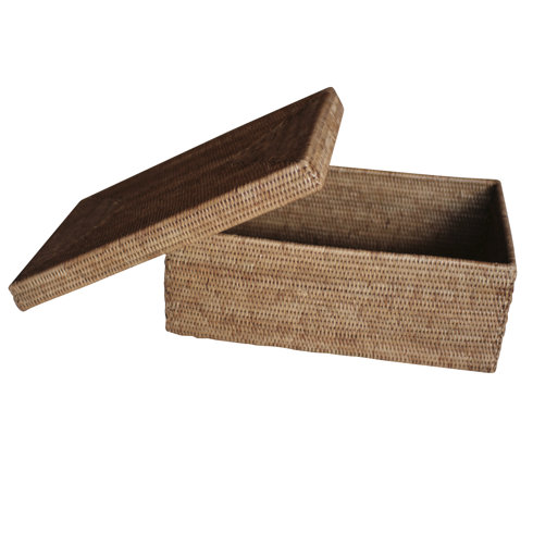 rattan toy box with lid
