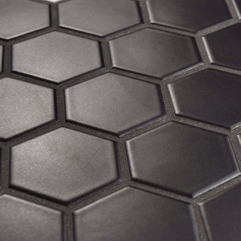 mosaic retro tile matte hexagon hex porcelain elitetile