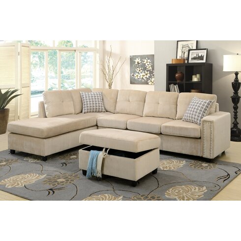 Belville Reversible Chaise Sectional Sofa