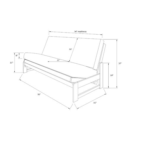 Kodiak Furniture Aspen Futon And Mattress & Reviews | Wayfair