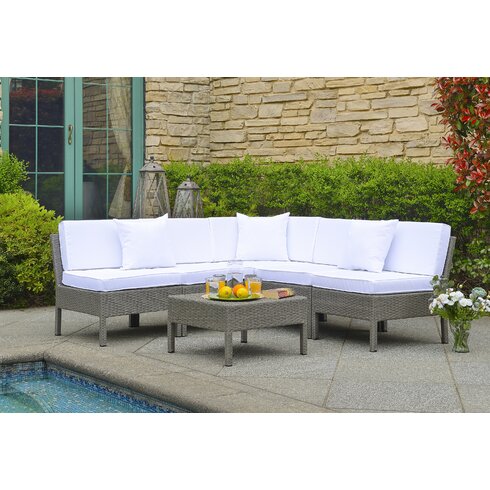 Monticello 6 Piece Sectional Seating Group with Cushion