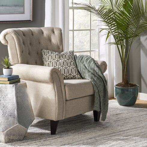 Jaymee Tufted Upholstered Arm Chair