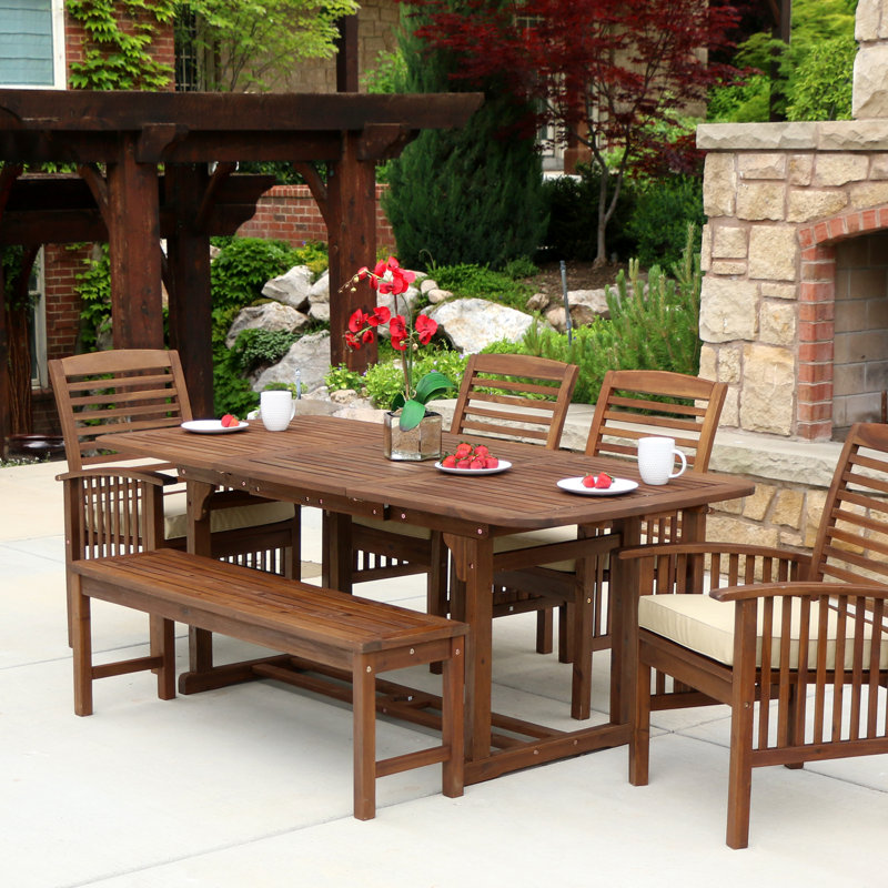 red barrel studio last frontier 6 piece dining set with cushion red barrel studio last frontier 6 piece dining set with cushion