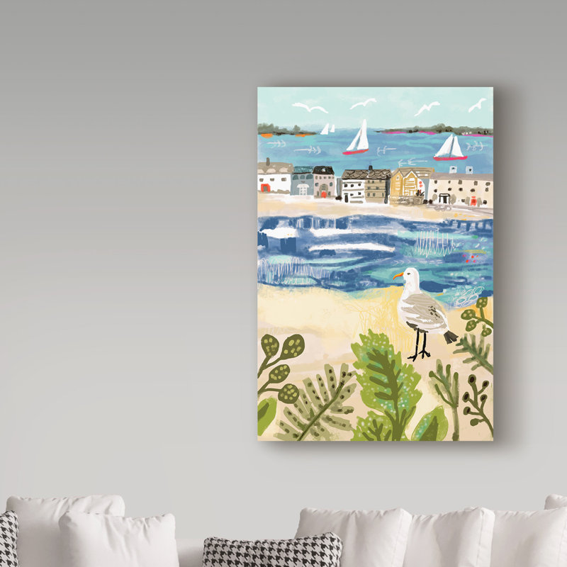Highland Dunes Birds In Beach Town Acrylic Painting Print On