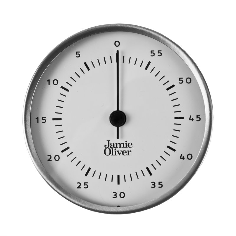 Jamie Oliver Stainless Steel Magnetic Kitchen Timer With Manual Wind Stainless Steel Magnetic Kitchen Timer With Manual Wind Up And Loud Ring