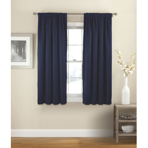 Evangelina Solid Room Darkening Thermal Rod Pocket Single Curtain Panel