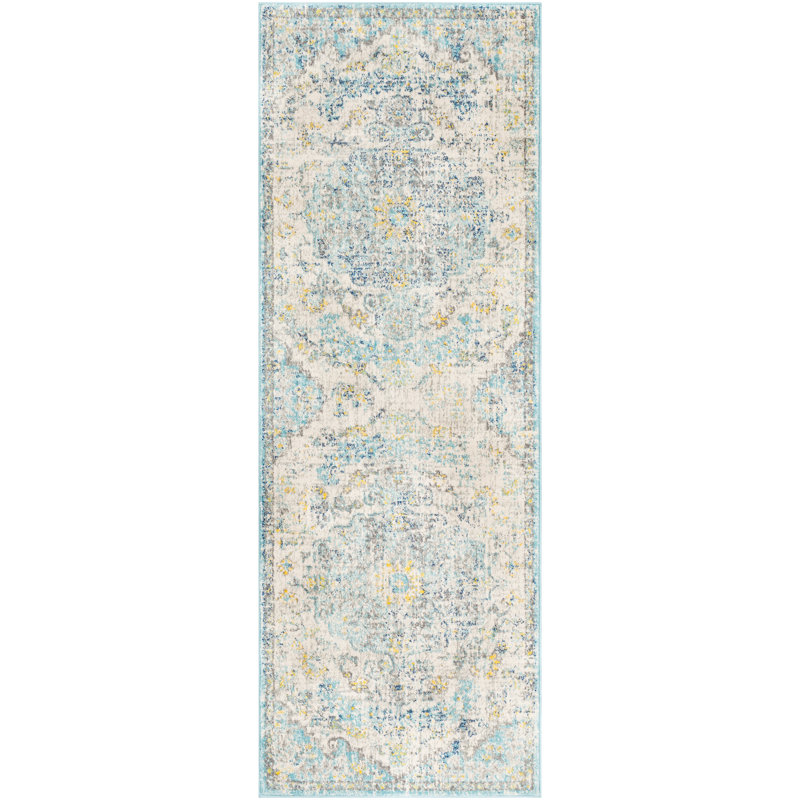 Mistana Hillsby Oriental Ivory Cream Teal Yellow Area Rug Reviews Wayfair