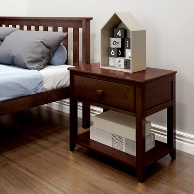 Lubin 1 Drawer Solid Wood Nightstand