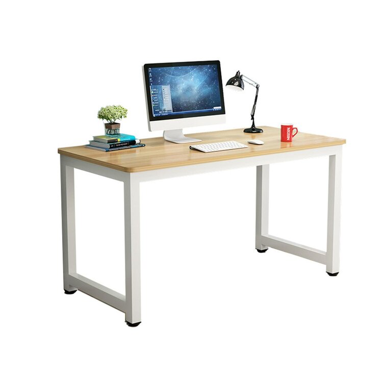 oak Color PC Laptop Workstation Wood Computer Table Study Desk Office Furniture