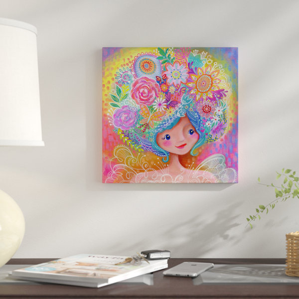 East Urban Home Garden Fairy Watercolor Painting Print On