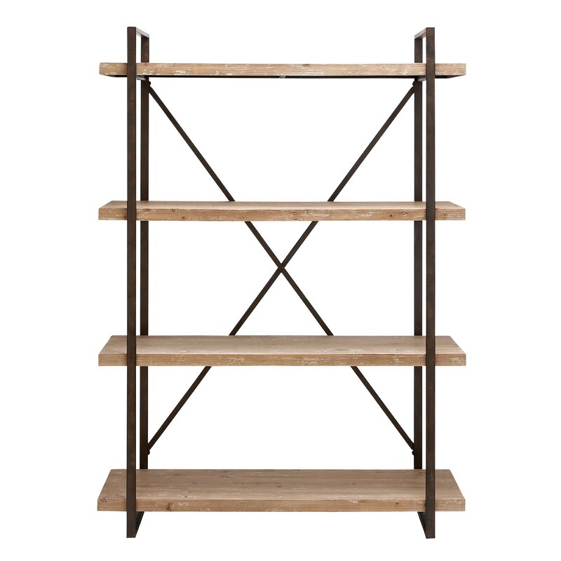 Hardwick Metal Wood Bookcase & Reviews | Joss & Main