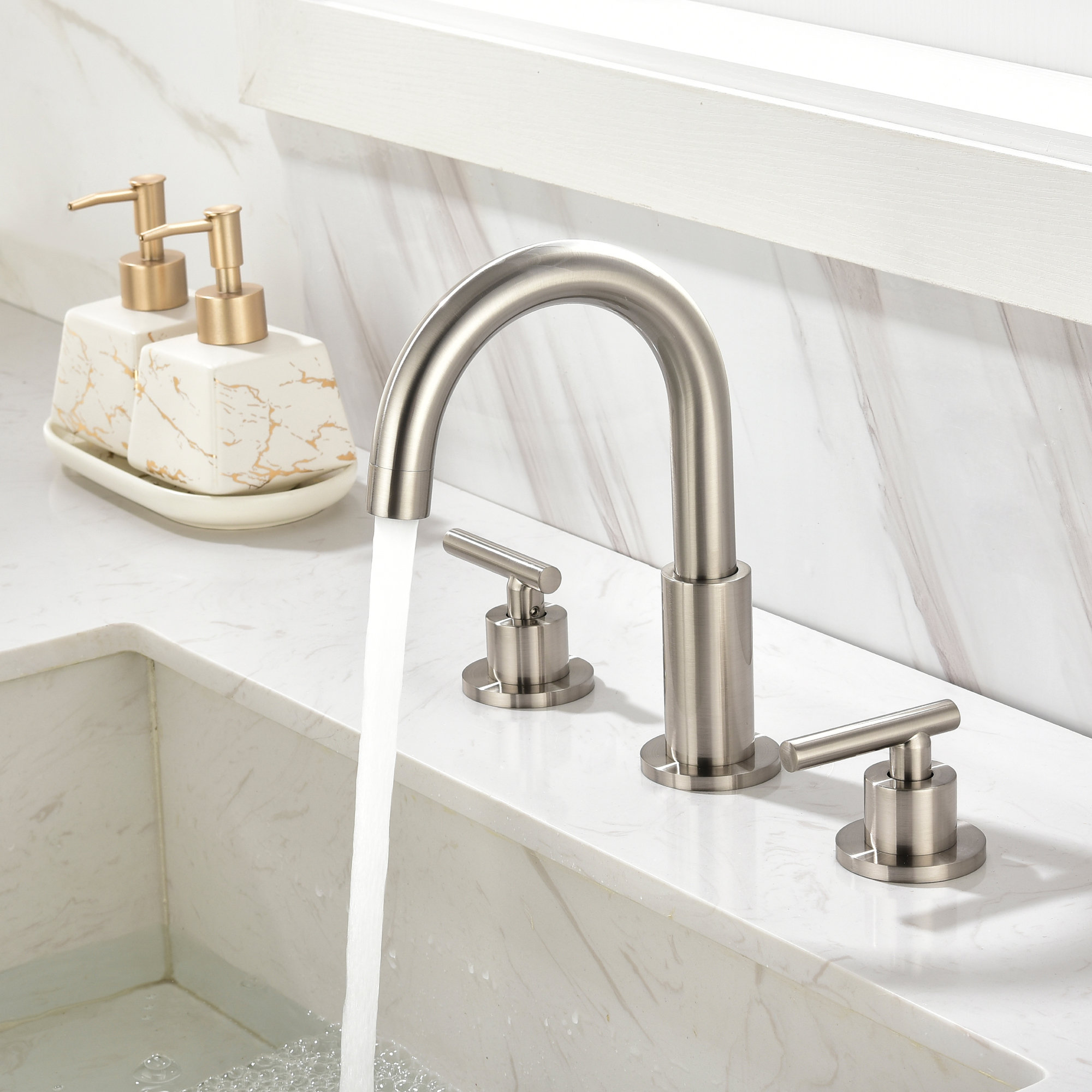 SHAMANDA Copper Widespread Bathroom Faucet Wayfair