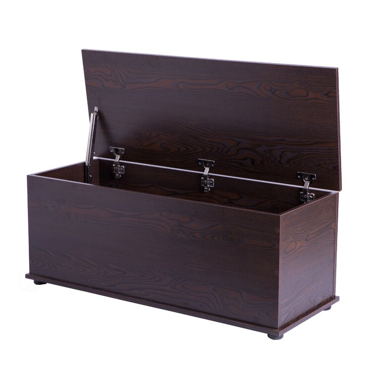 Wooden Ottoman Toy Box Trunk Chest Wood Storage Furniture Bedside Table Holder