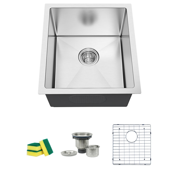 Torva 17 L X 19 W Undermount Kitchen Sink With Basket Strainer Wayfair
