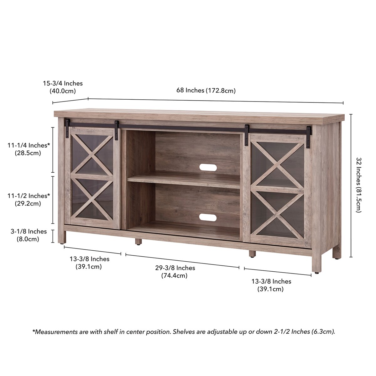 Sand & Stable Tenley TV Stand for TVs up to 78