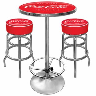 coca cola 3 piece pub table set