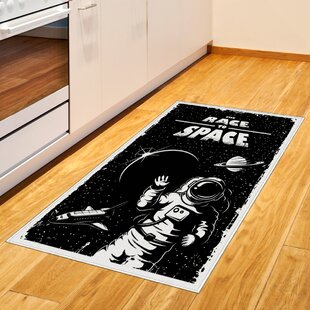 Floor Rug Mat Bedroom Carpet Living Room Area Rugs Space Moon Flying Astronaut