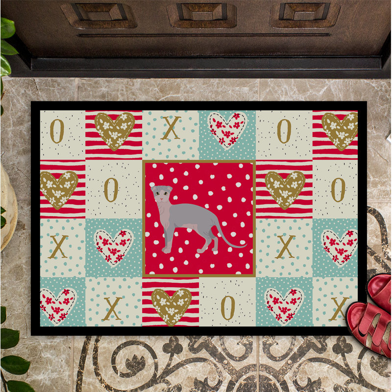The Holiday Aisle Amir Ukrainian Levkoy 36 In X 24 In Non Slip Indoor Outdoor Door Mat Wayfair