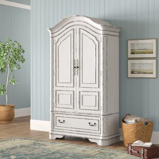 Farmhouse Rustic White Armoires Wardrobes Birch Lane