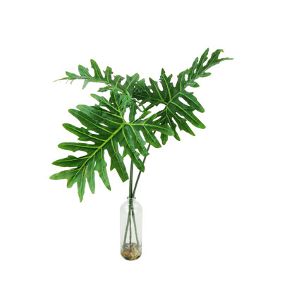 Bay Isle Home River Rocks And Split Leaf S Plant In Decorative