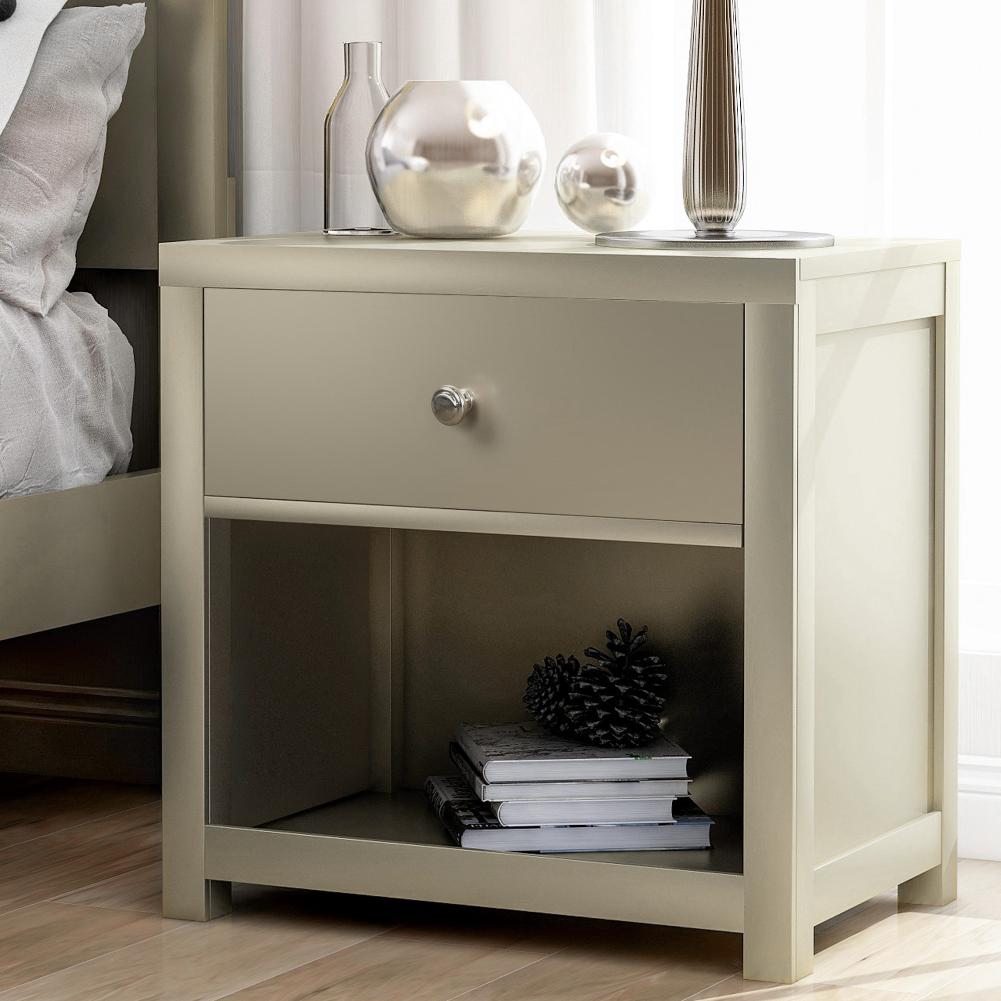 Modern 9 Drawer Solid Wood Nightstand Sofa End Table In Platinum Silver (nightstand Of Freely Configurable Bedroom Sets) Modern 9 Drawer Solid Wood Nightstand Sofa End Table In Platinum Silver (nightstand Of Freely Configurable Bedroom Sets)