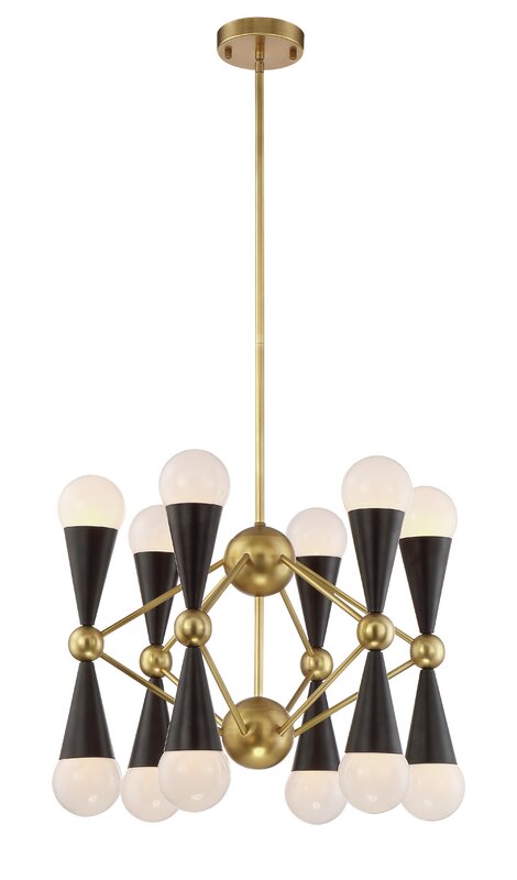 Mariya Modern 12-Light Sputnik Chandelier. Come explore more Hollywood Regency style ideas for your decor and furniture! #hollywoodregency #homedecor #furniture #interiordesign