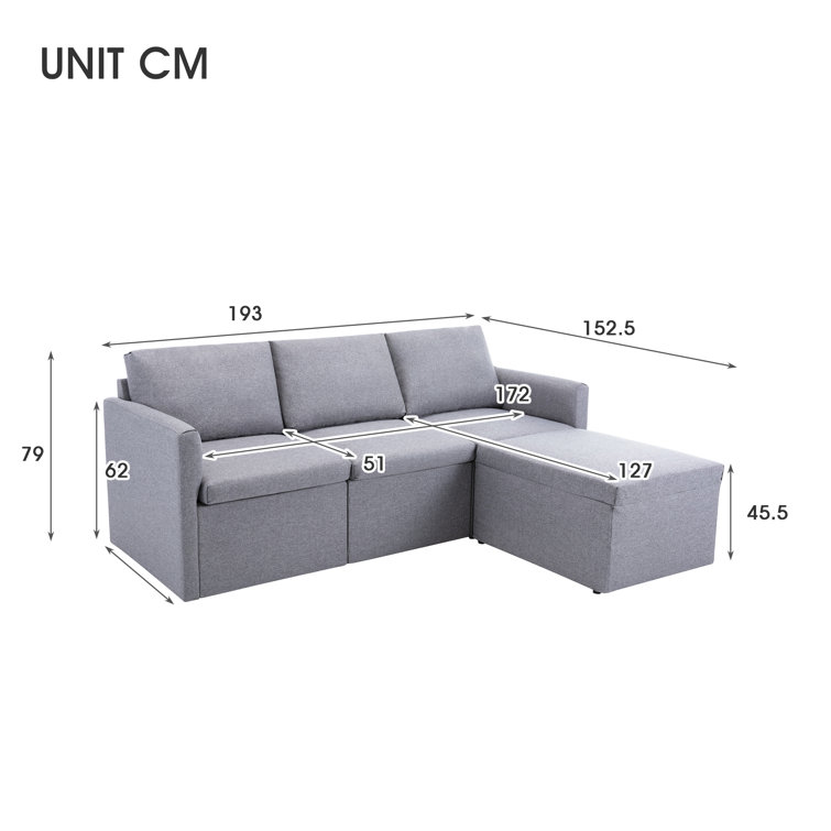 down cushion sectional sofa