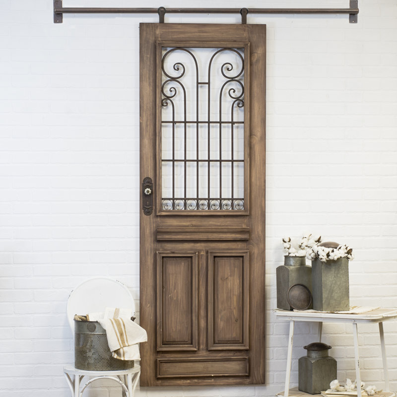 Gracie Oaks Vintage Look Sliding Barn Door Wall Decor Wayfair