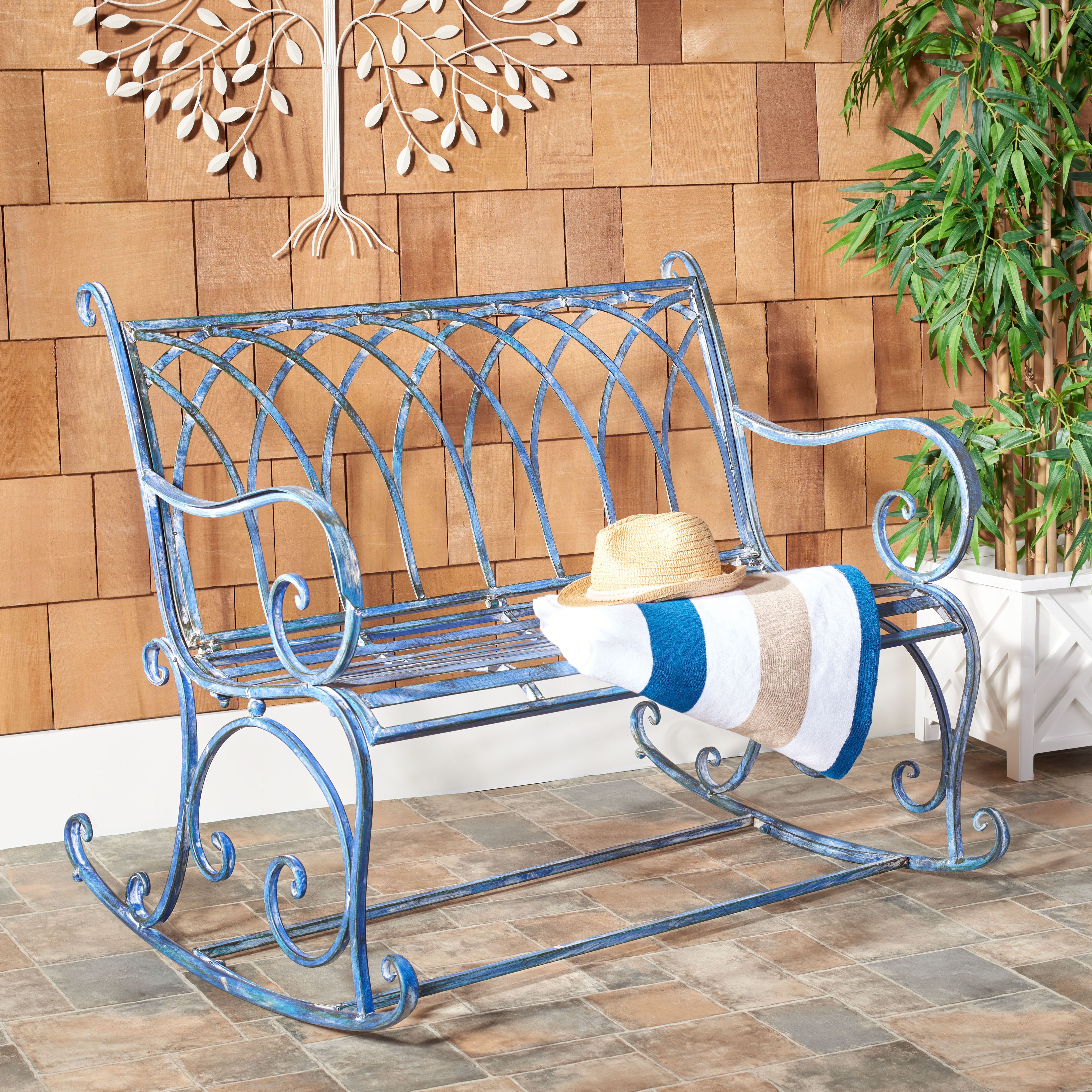 Ophelia Co Baptista Rock Iron Garden Bench Reviews Wayfair