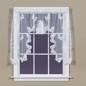Butterfly Lace Swag Curtain Valance