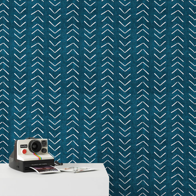 becky bailey mud cloth big arrows peel and stick wallpaper panel