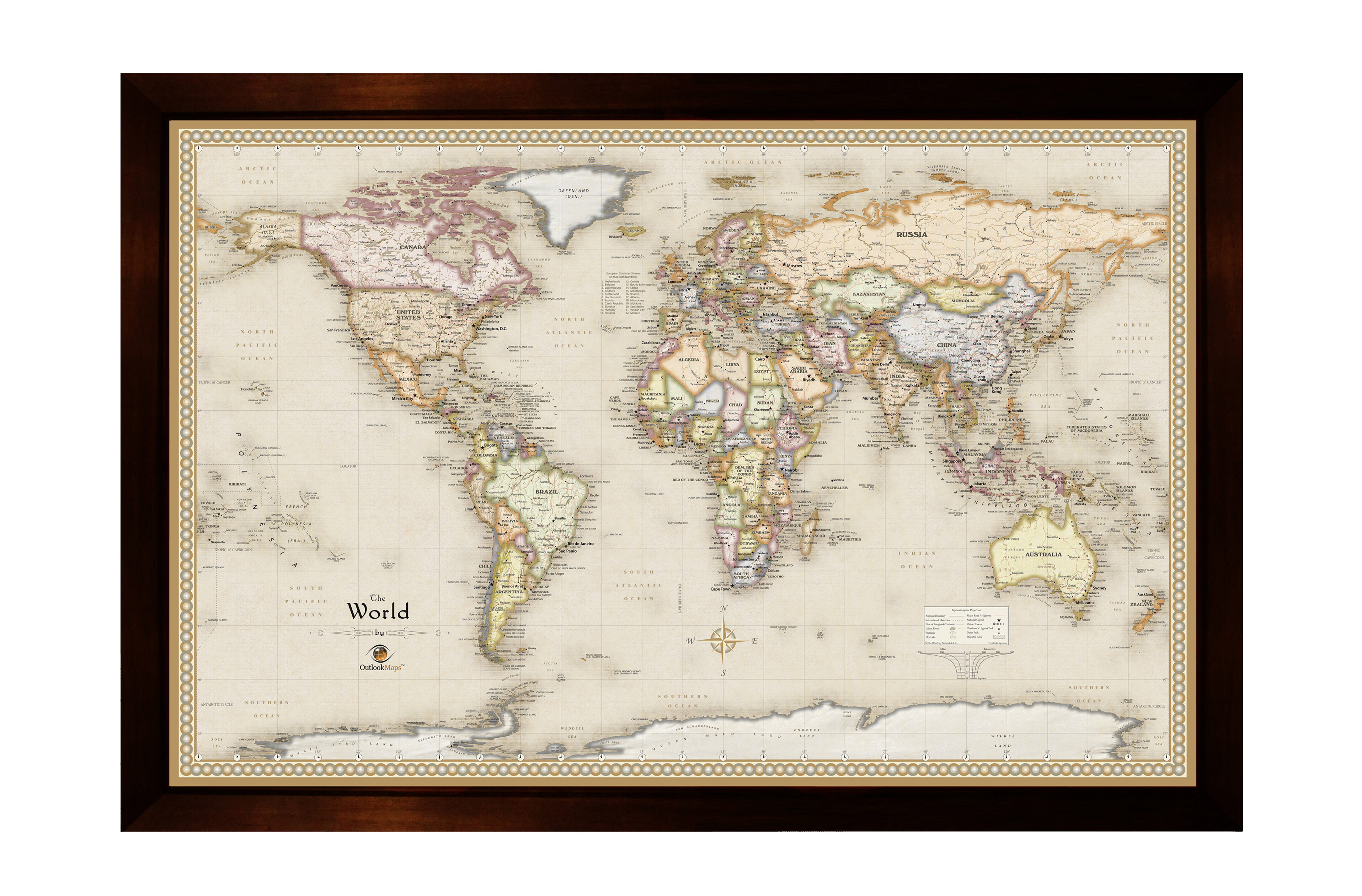 Framed Magnetic World Map Home Magnetics Framed Magnetic Travel World Map & Reviews | Wayfair