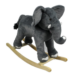 plush elephant rocking horse