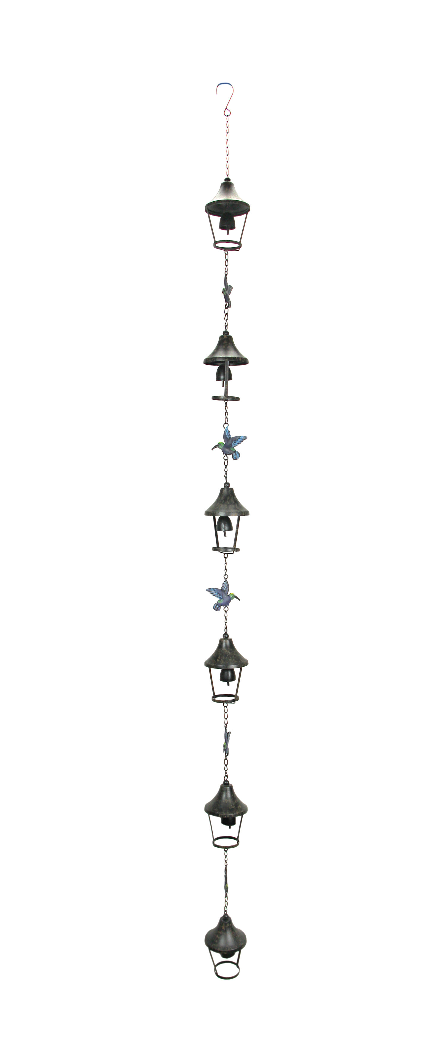 Arlmont & Co. Akintunde Decorative Bell Patio Hummingbird Rain Chain