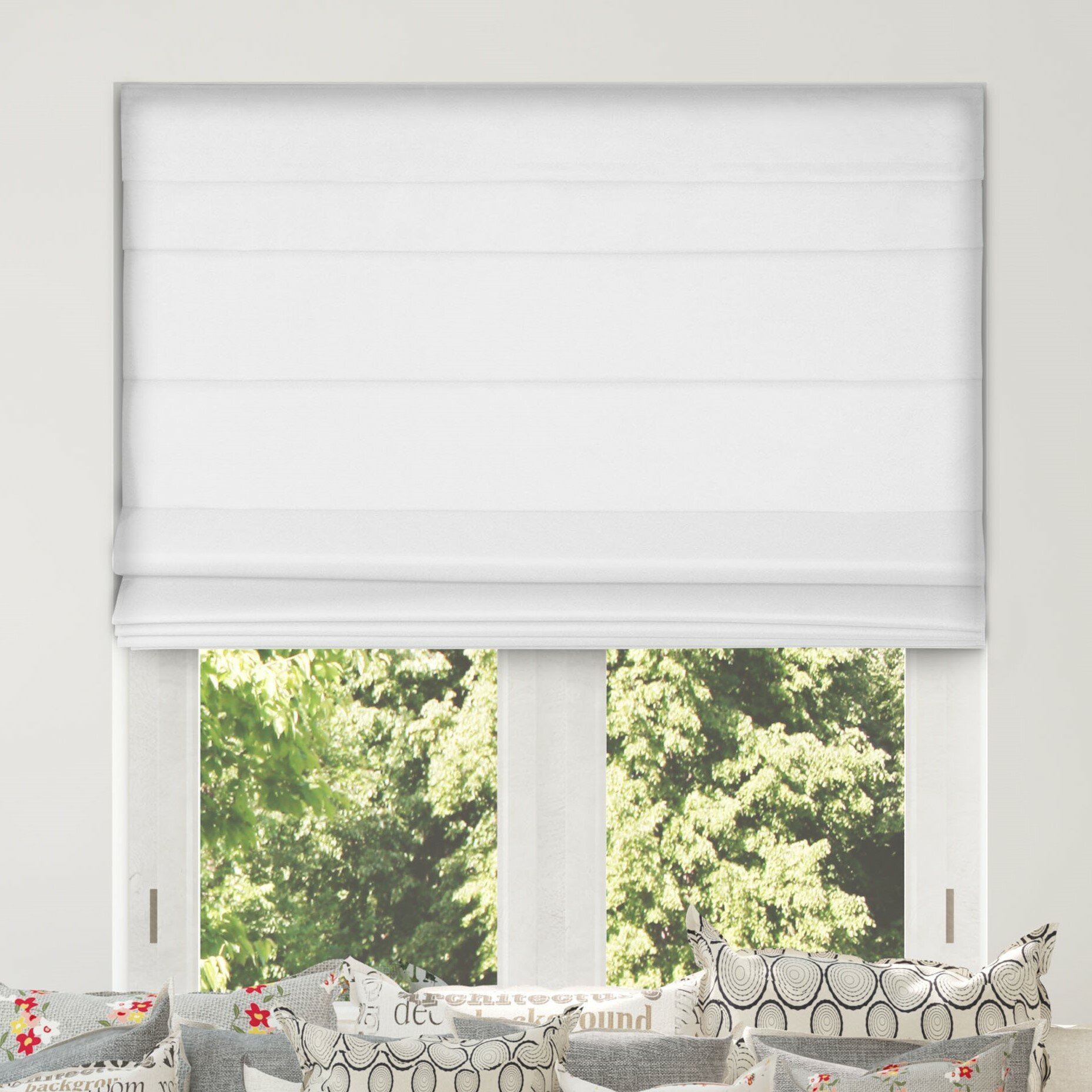 Roman Blind Cord Sold In White Or Ivory Cream 