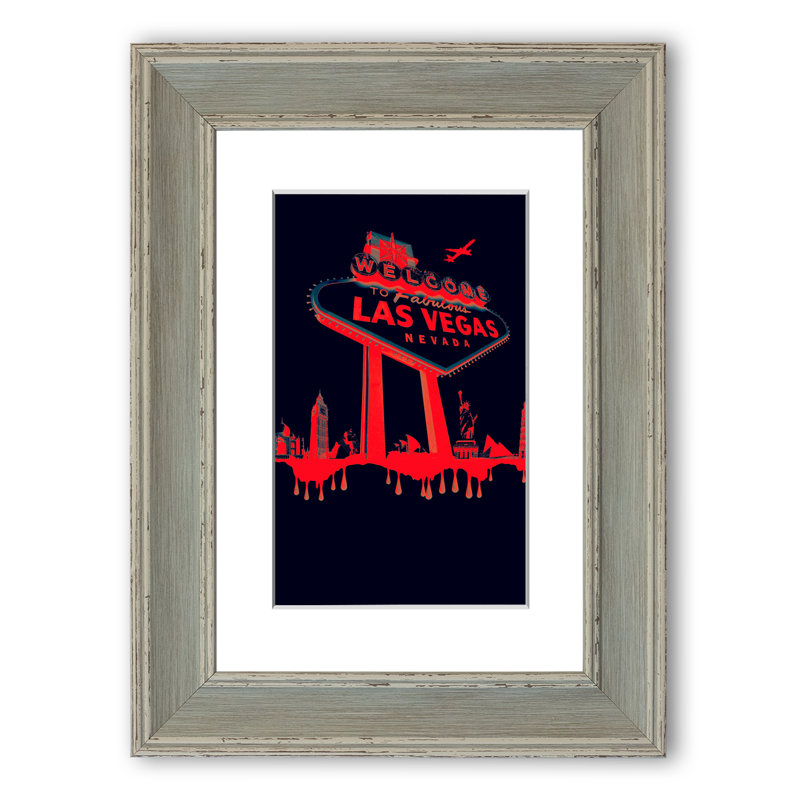 East Urban Home Gerahmter Fotodruck Las Vegas Schild in ...
