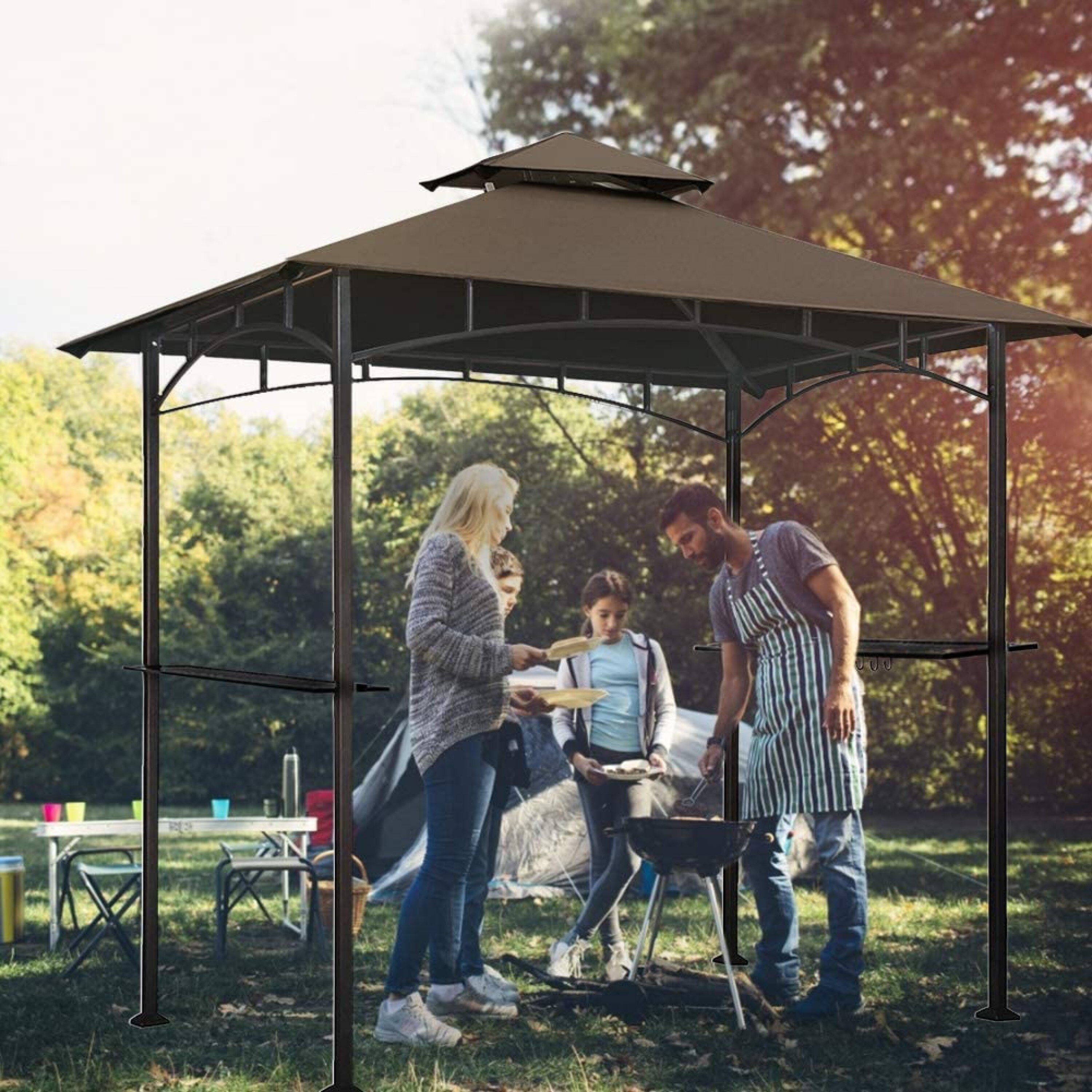 8' X 5' Grill Shelter Replacement Canopy Roof Model L-GZ238PST-11 Garden Outdoor 